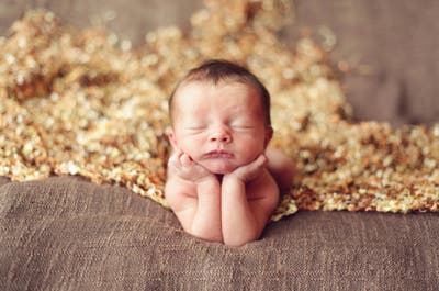 Baby Sleeping On Elbows