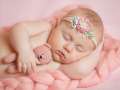 Sleeping Baby Girl Newborn Photography