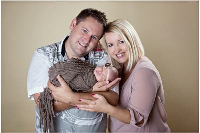 Newborn Parents Family Portrait