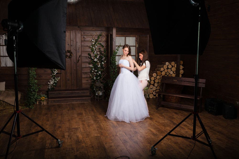 Wedding Photography Lighting for Bride Photo Shoot