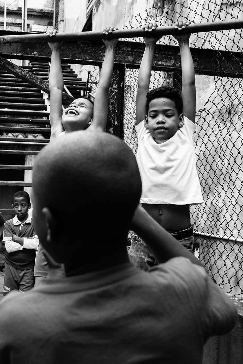 children playing street photography