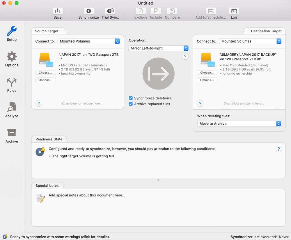 sync workspace file management
