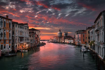 buildings and river travel photography