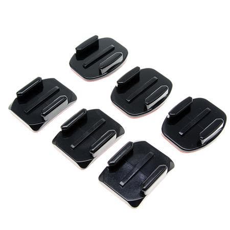 GoPro Flat + Curved Adhesive Mounts, 3 of Each, for All GoPro Cameras