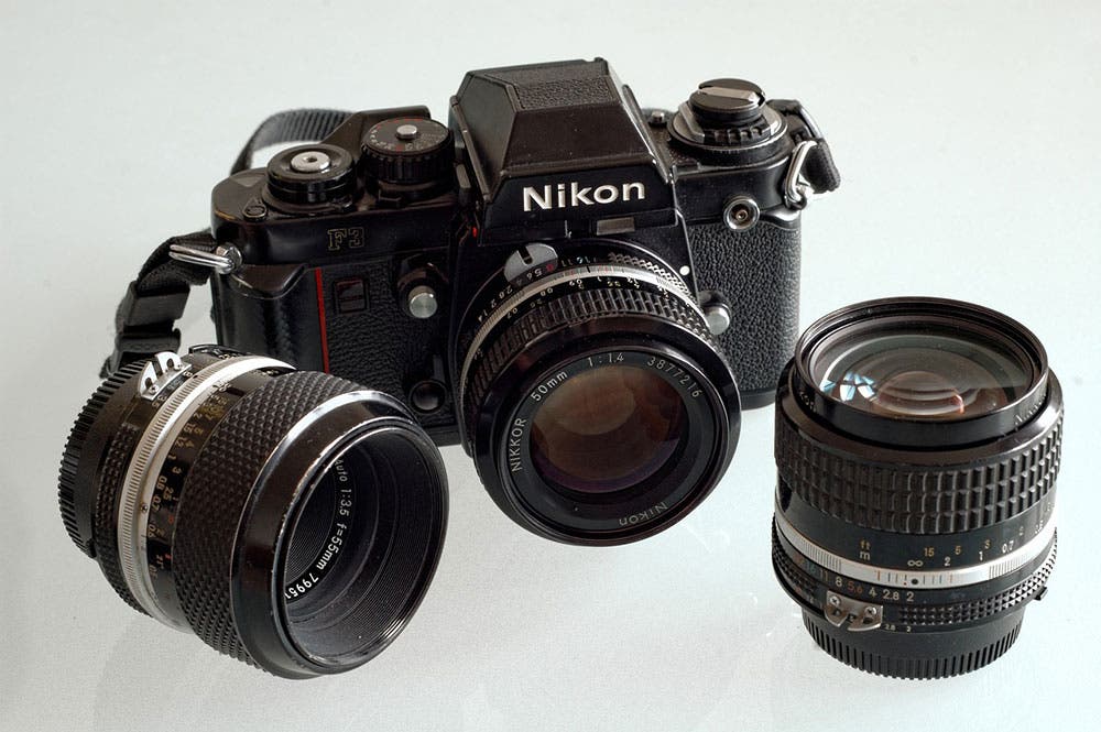 Nikon F3 camera and lenses