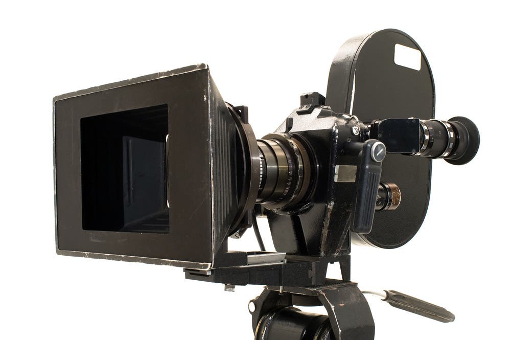 Video Camera Setup with Cine Lens in Matte Box