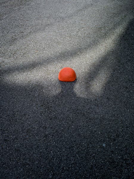 red ball shadows medium format photography