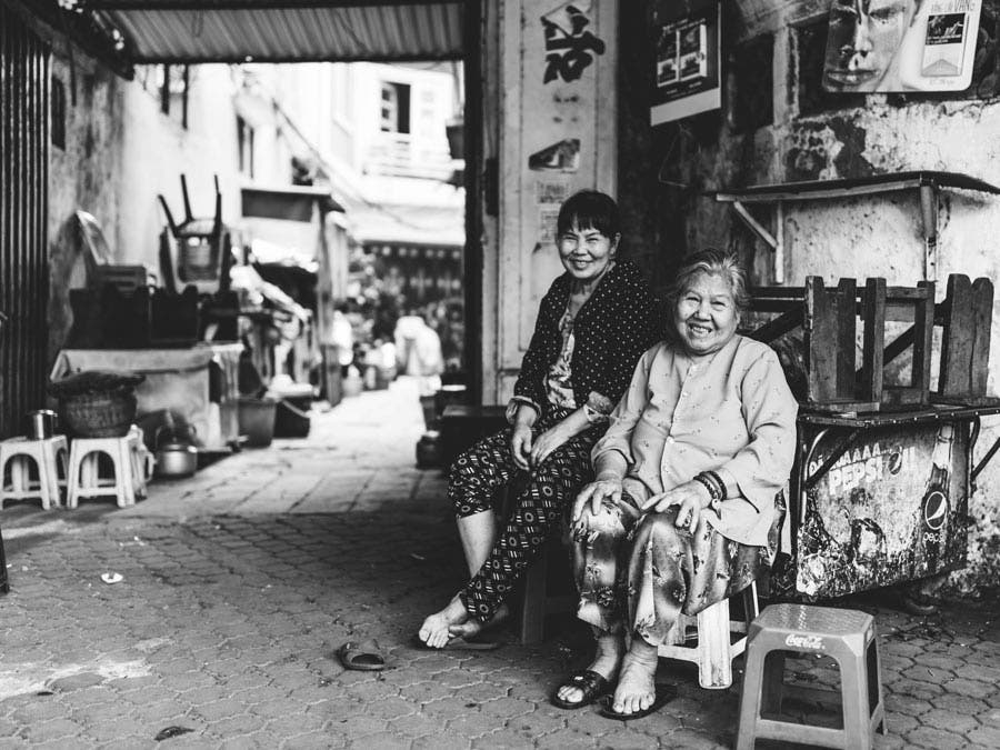 two asian women street photography