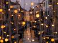 string lights around canal in venice travel photography