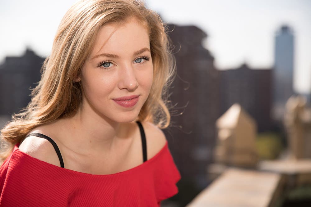 female model portrait with bokeh background