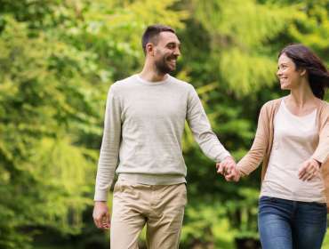 Couple walking hand in hand