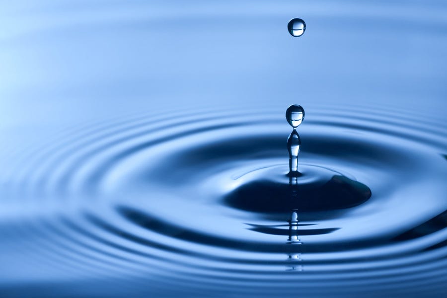 Close-up shot of water droplet splash