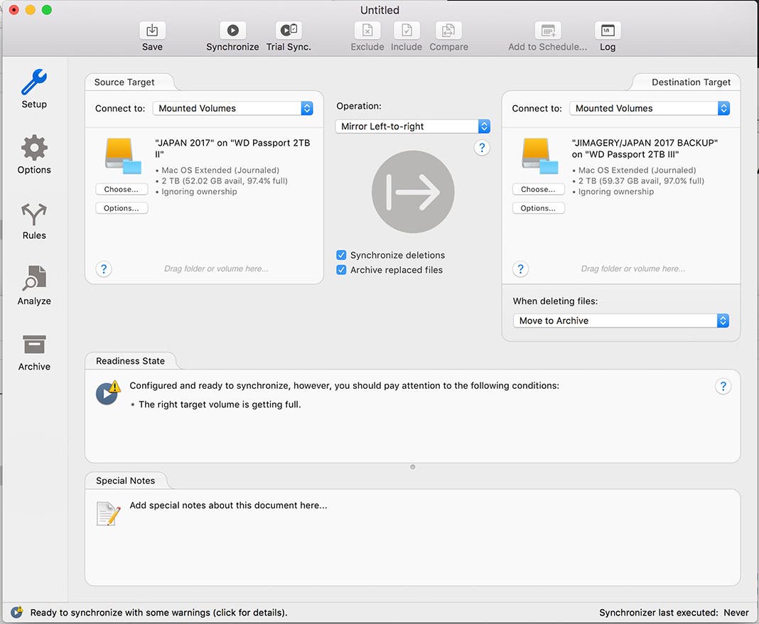 chronosync default window screengrab