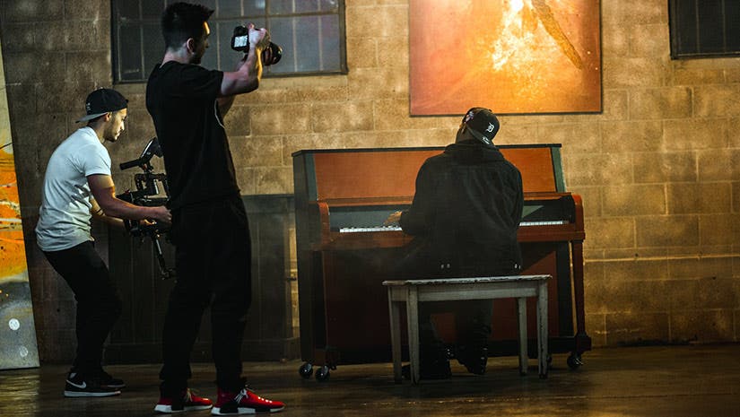 Shooting music video feature