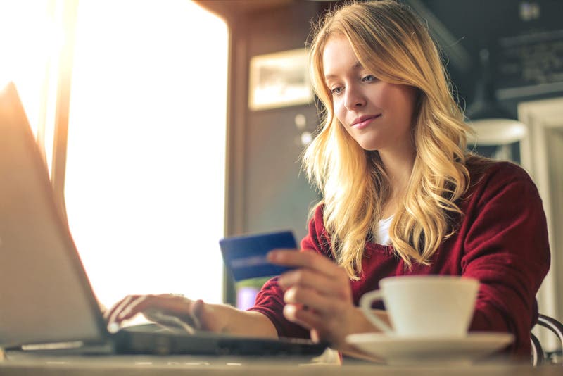 woman looking for cyber monday deals