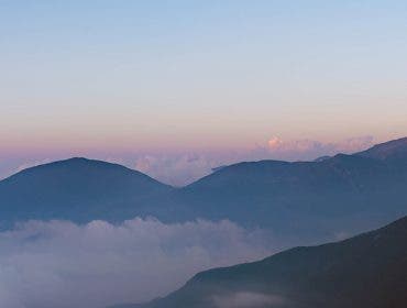 Panoramic Mountain Range Feature