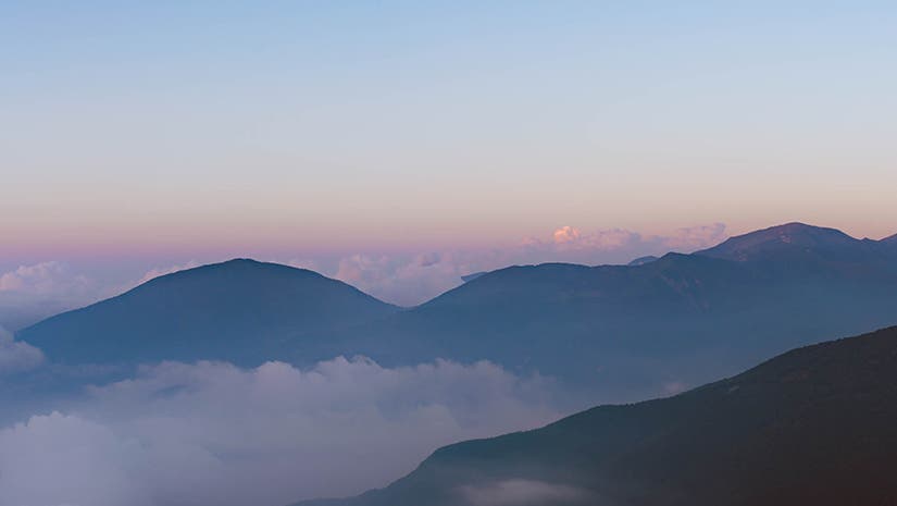 Panoramic Mountain Range Feature