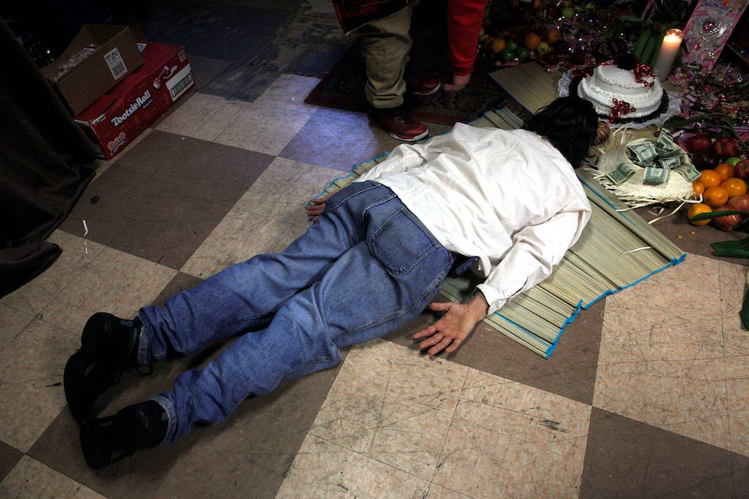 person lying on floor