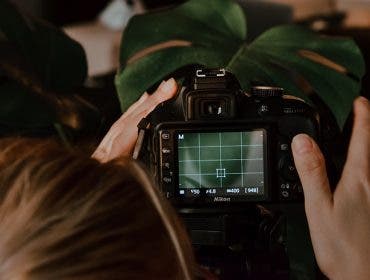 photographer looking at photos in camera photography costs