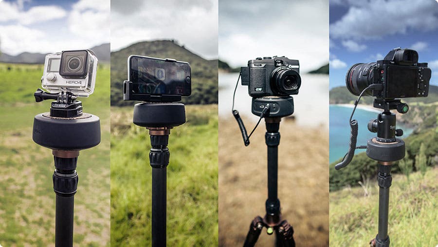 Different types of compatible cameras connected to the Genie Mini