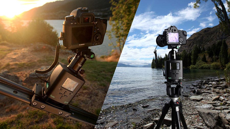 Syrp Genie on tripod for panning mode