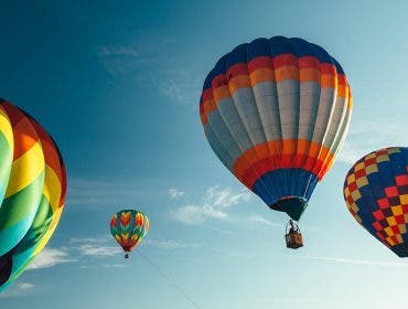 colorful hot air balloons in sky