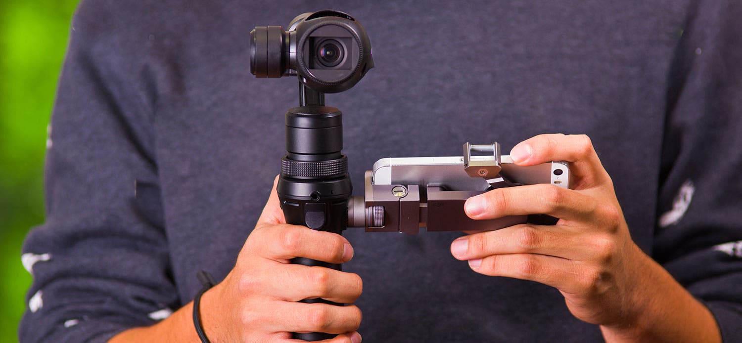 videographer using iPhone videography gear