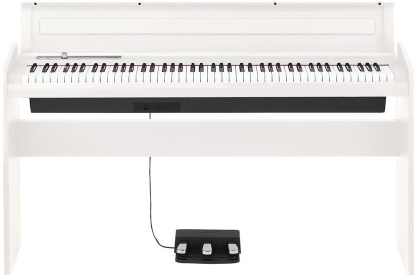 Full view of the Korg LP-180 in white