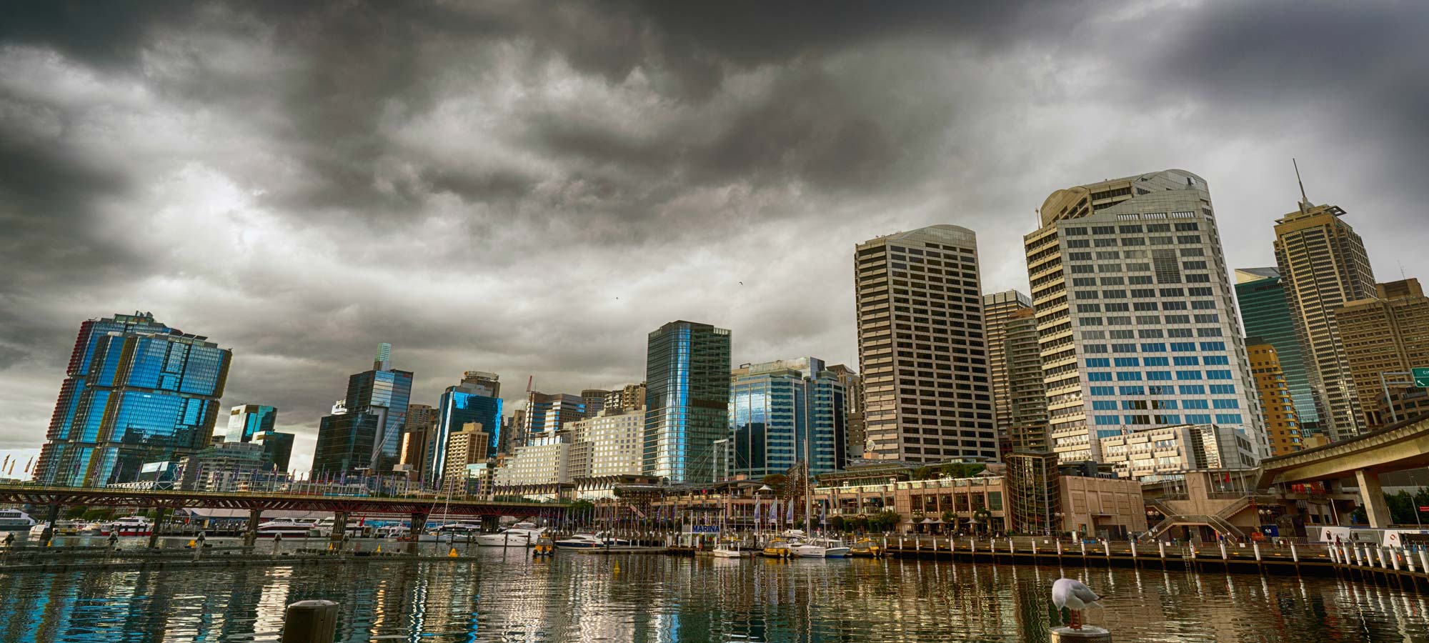 Stormy cityscape