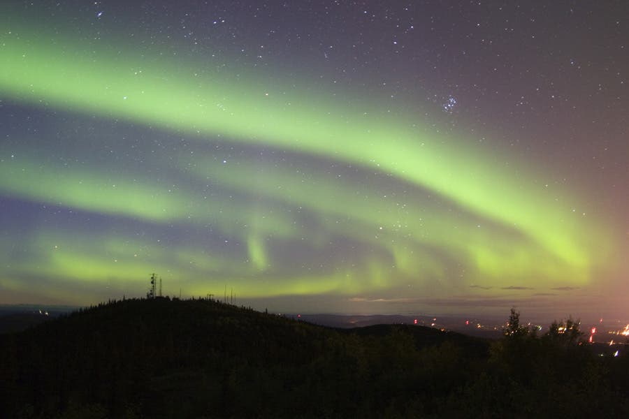 Northern Lights display in Fairbanks, Alaska