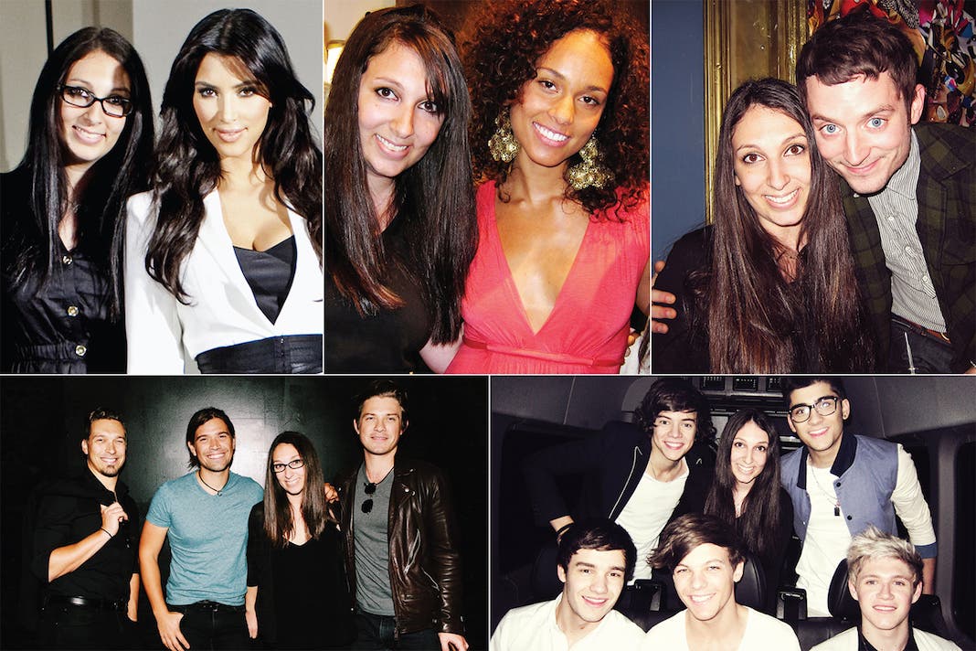 Photographer Diana Levine with Kim Kardashian, Alicia Keys, Elijah Wood, Hanson, and One Direction.