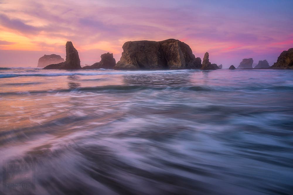 Cannon Beach Sunset Yoga Mat by Darren White - Darren White