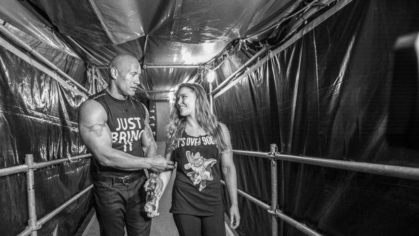 Dwayne "The Rock" Johnson and Ronda Rousey richard freeda