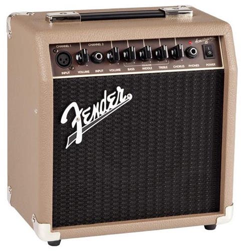 brown Fender Acoustasonic 15 best acoustic amplifier