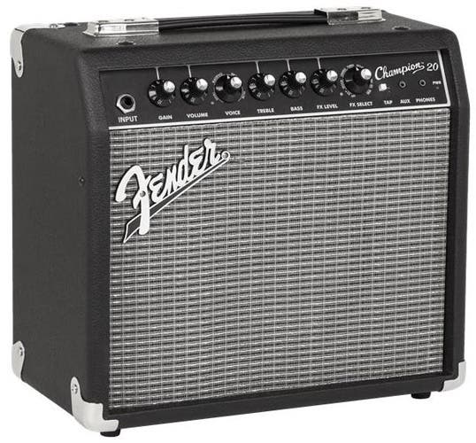 black Fender Champion 20 best acoustic guitar amps