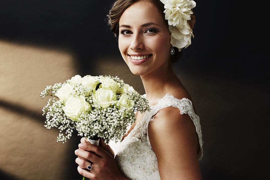 Bridal portrait for wedding photo shoot