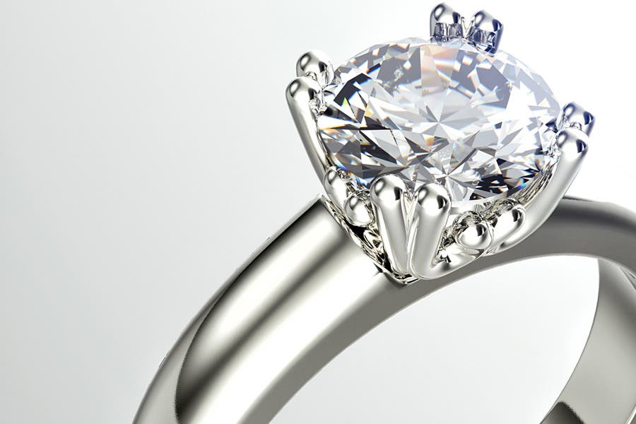 macro shot of diamond