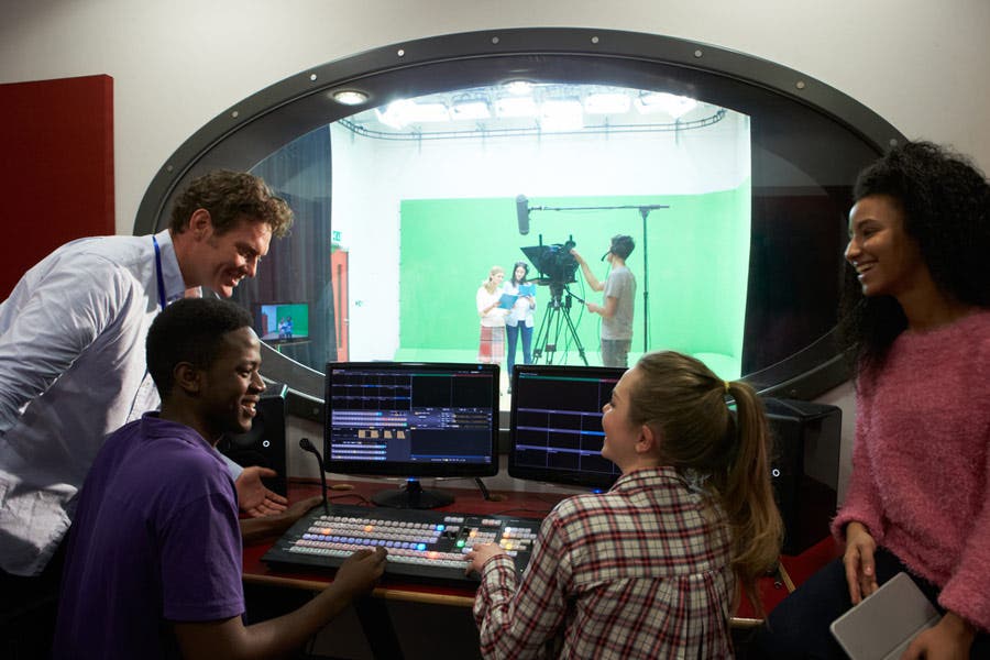 film group during production