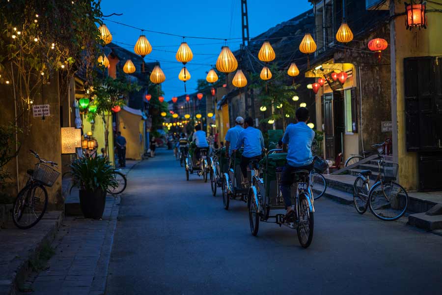 street photography shot taken after sunset