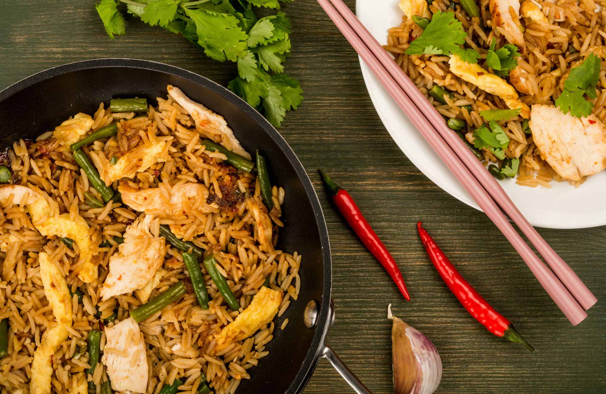 chinese food flatlay