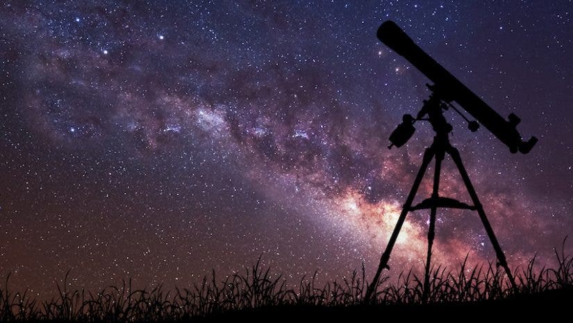 telescope sky night stars