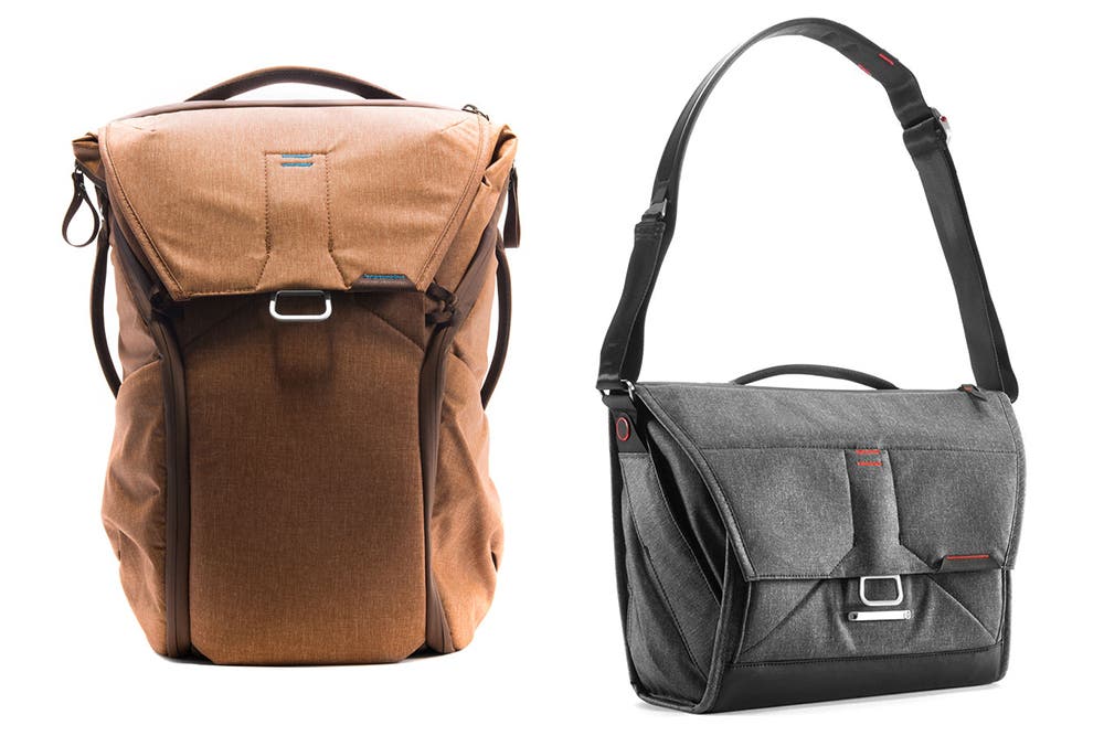 Peak Design 20L Everyday Backpack (left) and Peak Design Everyday Messenger Bag (right)