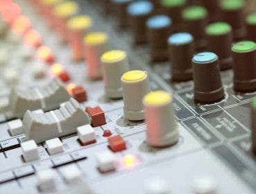 Audio mixer dials and slides