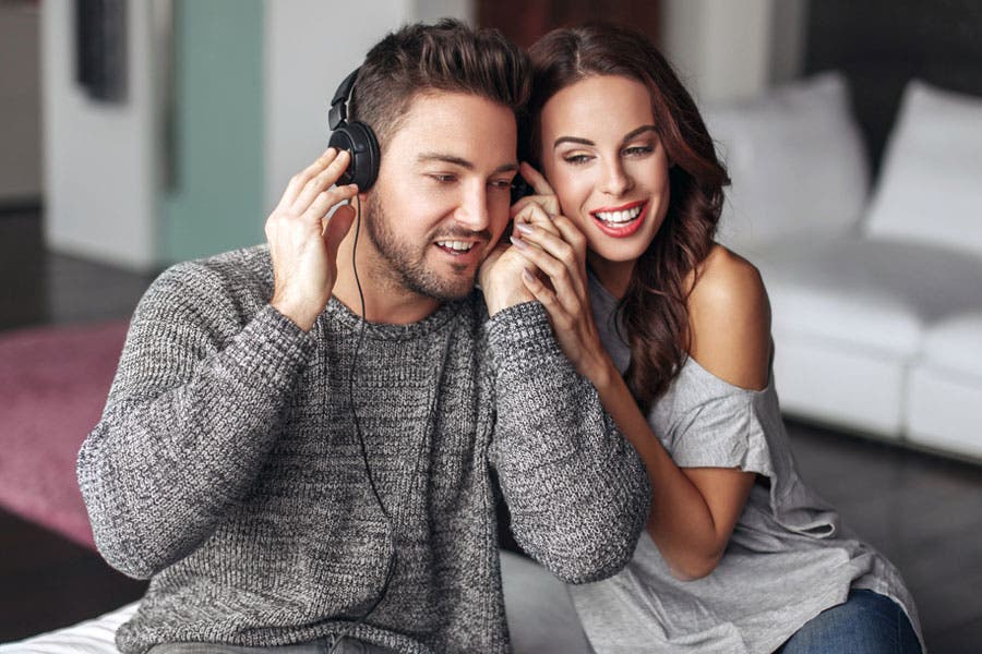 podcast listeners excitedly tuning into a show