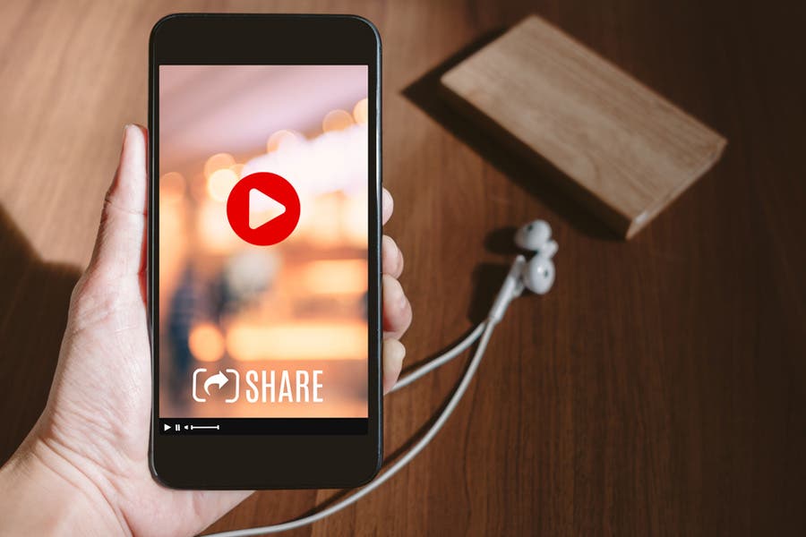 video podcast on smartphone