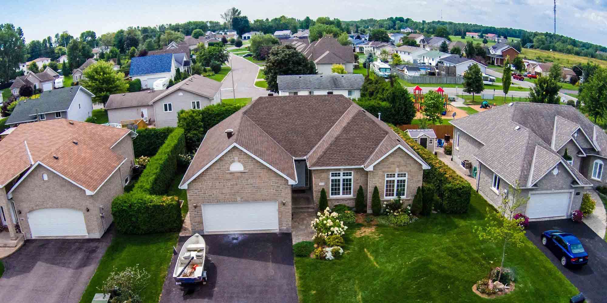 screenshot of aerial real estate video