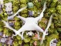 drone hovering over a home subdivision