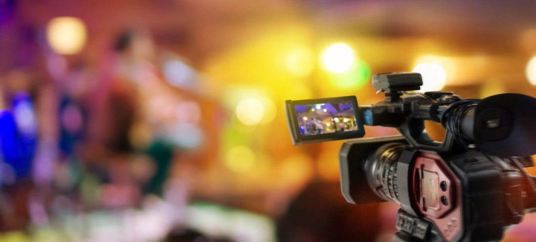 video camera providing live event coverage
