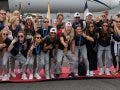 uswnt arrival newark airport fifa world cup