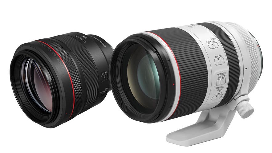 Canon RF 85mm f/1.2 L USM DS Lens and Canon RF 70-200mm f/2.8L IS USM Zoom Lens